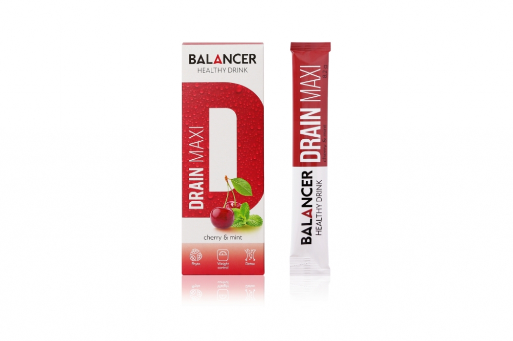 Напиток Balancer DRAIN MAXI со вкусом Вишня-мята, 10 стиков