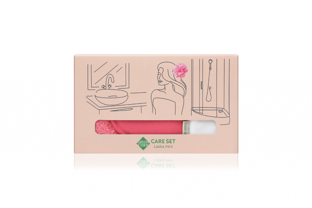 Green Fiber CARE SET Laska Mini Набор для очищения кожи лица, шеи и декольте